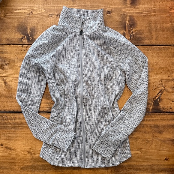Old Navy Women's Black and White Zip-Up Sweatshirt - Picture 1 of 2